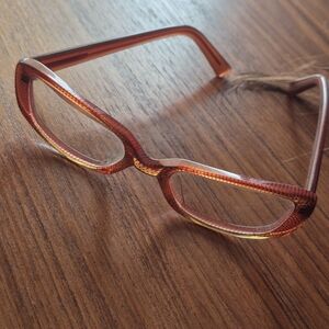 Y2k Orange Red Eyeglasse Frames